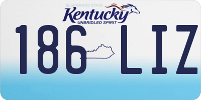 KY license plate 186LIZ
