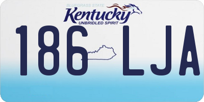 KY license plate 186LJA