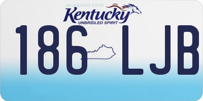 KY license plate 186LJB