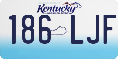 KY license plate 186LJF