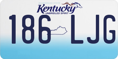 KY license plate 186LJG