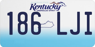 KY license plate 186LJI