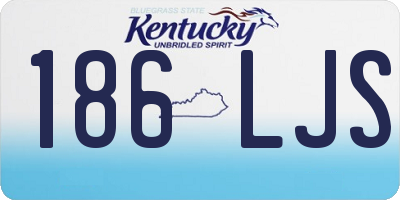 KY license plate 186LJS