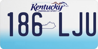 KY license plate 186LJU