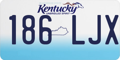 KY license plate 186LJX