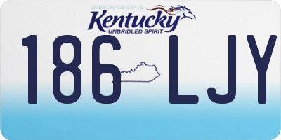 KY license plate 186LJY