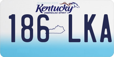 KY license plate 186LKA