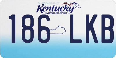 KY license plate 186LKB