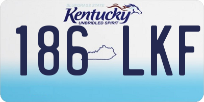 KY license plate 186LKF