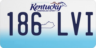 KY license plate 186LVI