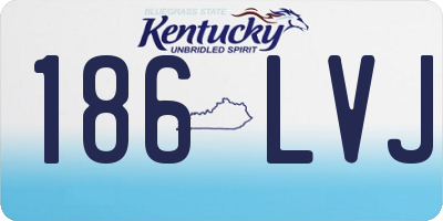 KY license plate 186LVJ