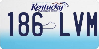 KY license plate 186LVM