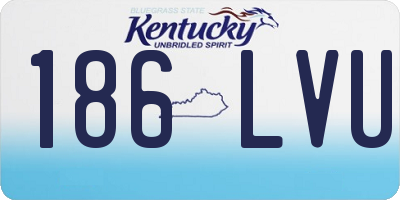 KY license plate 186LVU