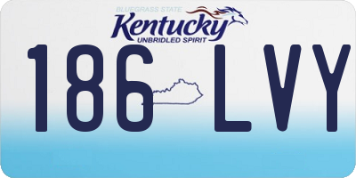 KY license plate 186LVY