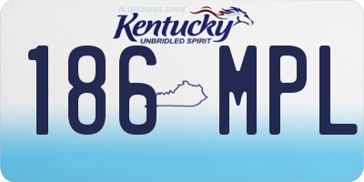 KY license plate 186MPL