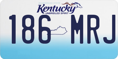 KY license plate 186MRJ