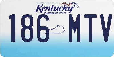 KY license plate 186MTV