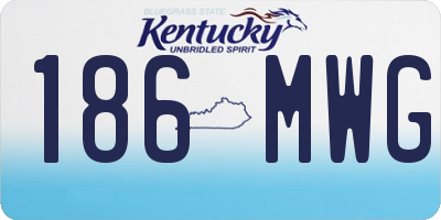 KY license plate 186MWG