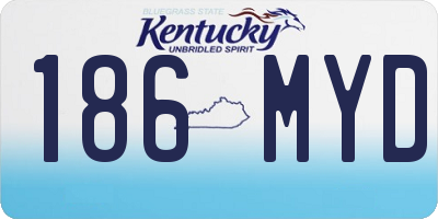 KY license plate 186MYD