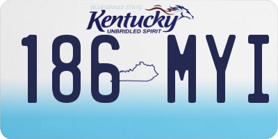 KY license plate 186MYI