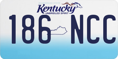 KY license plate 186NCC