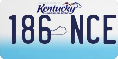 KY license plate 186NCE