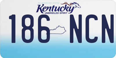 KY license plate 186NCN