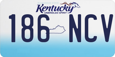KY license plate 186NCV