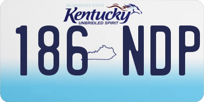 KY license plate 186NDP