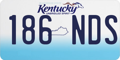 KY license plate 186NDS