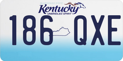 KY license plate 186QXE