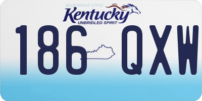 KY license plate 186QXW