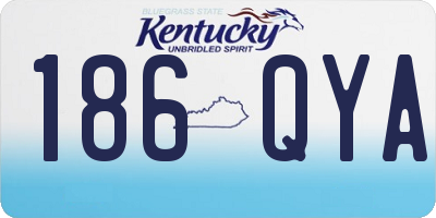 KY license plate 186QYA