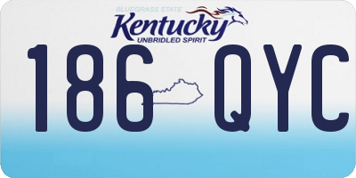 KY license plate 186QYC