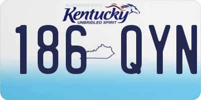 KY license plate 186QYN