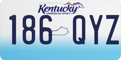 KY license plate 186QYZ