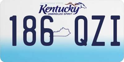 KY license plate 186QZI