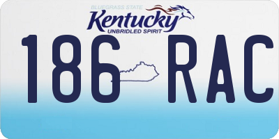 KY license plate 186RAC