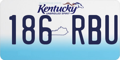 KY license plate 186RBU