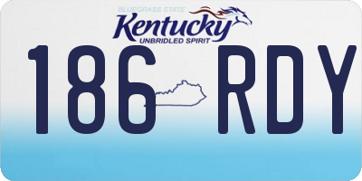 KY license plate 186RDY