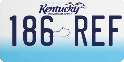 KY license plate 186REF