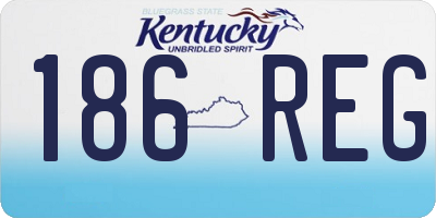KY license plate 186REG