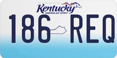KY license plate 186REQ