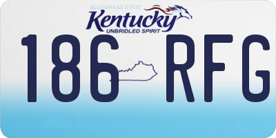KY license plate 186RFG