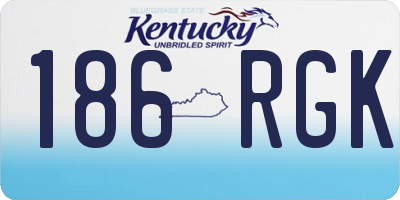 KY license plate 186RGK
