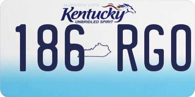 KY license plate 186RGO