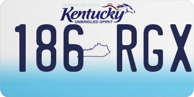 KY license plate 186RGX