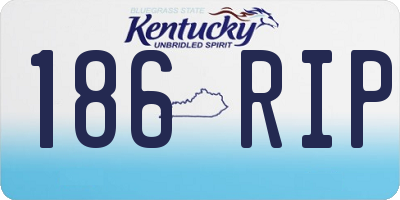 KY license plate 186RIP