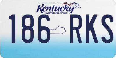 KY license plate 186RKS