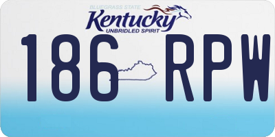 KY license plate 186RPW